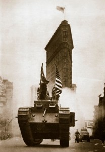 british tank britannia on fifth avenue, new york city, usa, c1917-c1918.