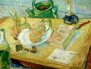 Natura morta con piatto di cipolle Olio su tela, cm 49,6 x 64,4 1889 Kröller-Müller Museum © Kröller-Müller Museum