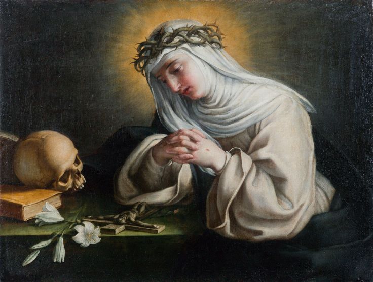 05_Raffaello Vanni, Santa Caterina in preghiera, Roma, Collezione Fabrizio Lemme