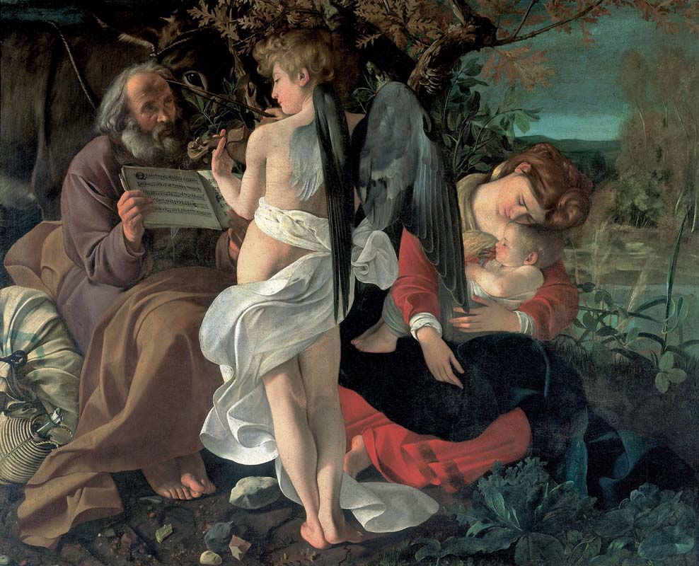 10. CARAVAGGIO Riposo durante la fuga in Egitto