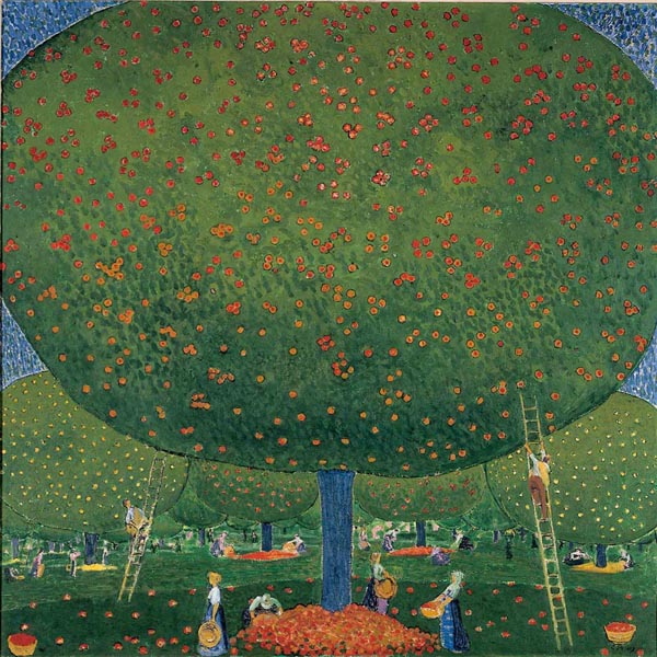 1907.49 La raccolta delle mele (Apfelernte) 1907, olio su tela, 100 x 100.5 cm Kunstmuseum Solothurn, Schenkung Frau Monique Barbier-Müller in Erinnerung an ihren Vater Josef Müller, 1977 © M. + D. Thalmann, Herzogenbuchsee Crediti fotografici: Kunstmuseum Solothurn